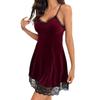 Samt Übergröße Sexy Dessous Set: Verführung Nachthemd & String