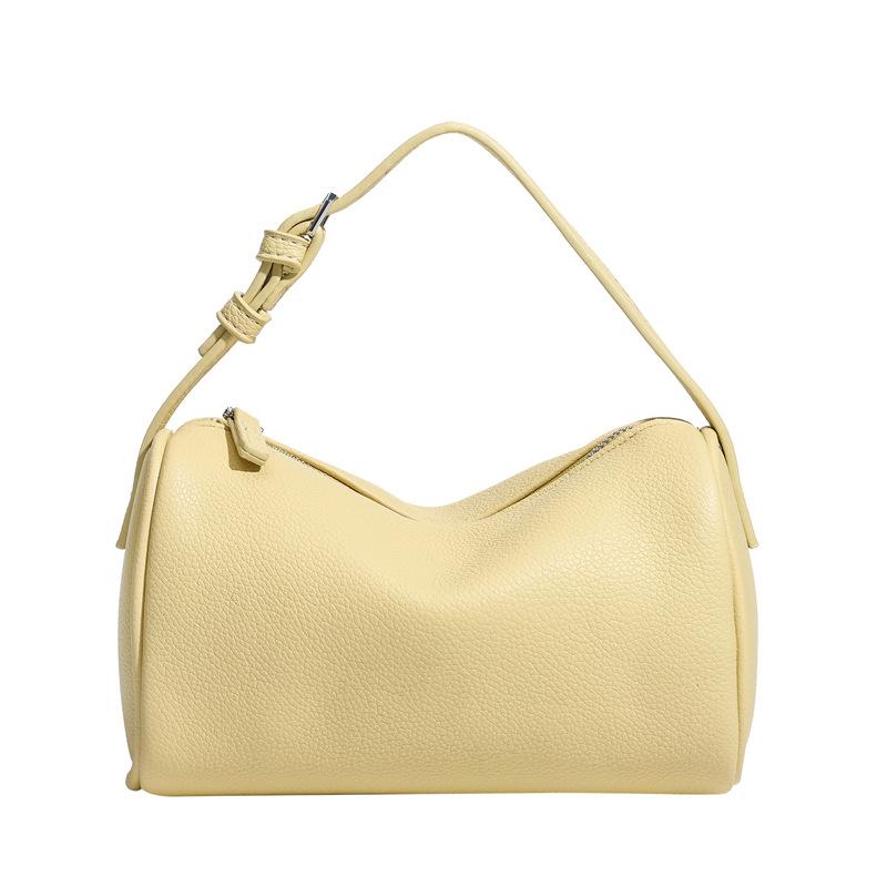 High-quality Texture Boston Pillow Bag - Simple Crossbody Bag with Shoulder Strap for Carrying Under The Arm