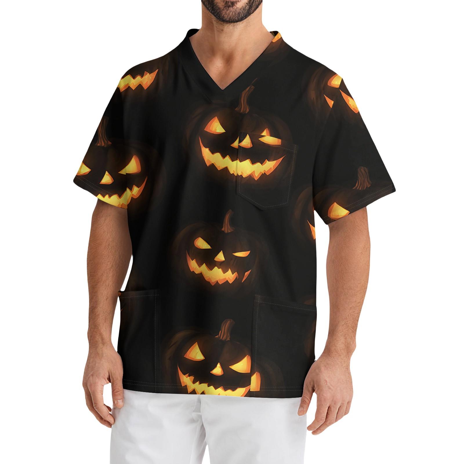 

Men s Casual Short-Sleeved V-Neck Printed Front Pocket Top XXXXXL жовтий