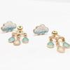 Neue Koreanische Niedliche Wolkenblau Regen Blitz Tropfen Hängende Ohrringe Für Damen Süßer Weißer Charmante Lustige Schmuck Wolke Einfacher Schmuck