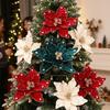 DIY Craft Christmas Tree Artificial Flower Lifelike Flocked Magnolia Flowers  Holiday Party