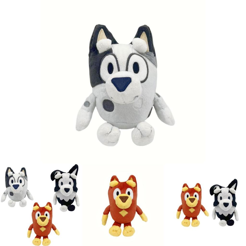Adorable Blue And Orange Plush Dog Dolls Soft Crystal Velvet Toy For Kids