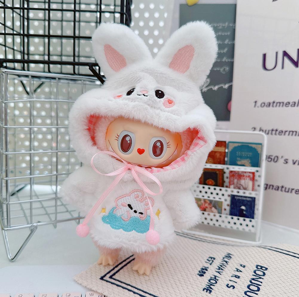 For 17cm Labubu Doll Clothes Fashion Clothes Cloak Doll Clothes Color Match Shawl Dolls Accessories Cute Decoration Little Clothes