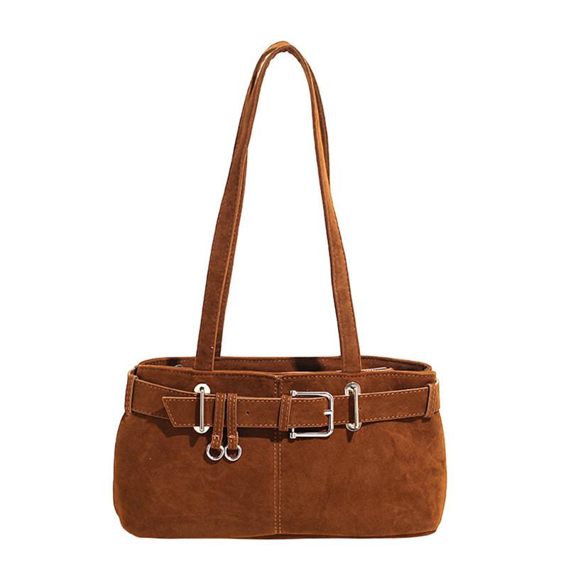 IELGY Ladies Underarm Bag Retro Deerskin Velvet One-Shoulder Commuter Bag