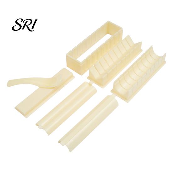 Sushi Roll Maker Press Molds for Beginners Compact Mold Set Stamper with Square Round Heart Shapes Easy DIY Making Kit Quick Meals
