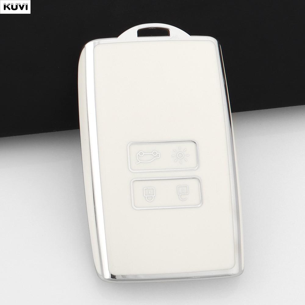 Soft TPU Shell Fob Holder Car Key Case Cover For Renault Espace 5 Kadjar Koleos Captur Megane 4 Talisman Arkana Dacia Sandero