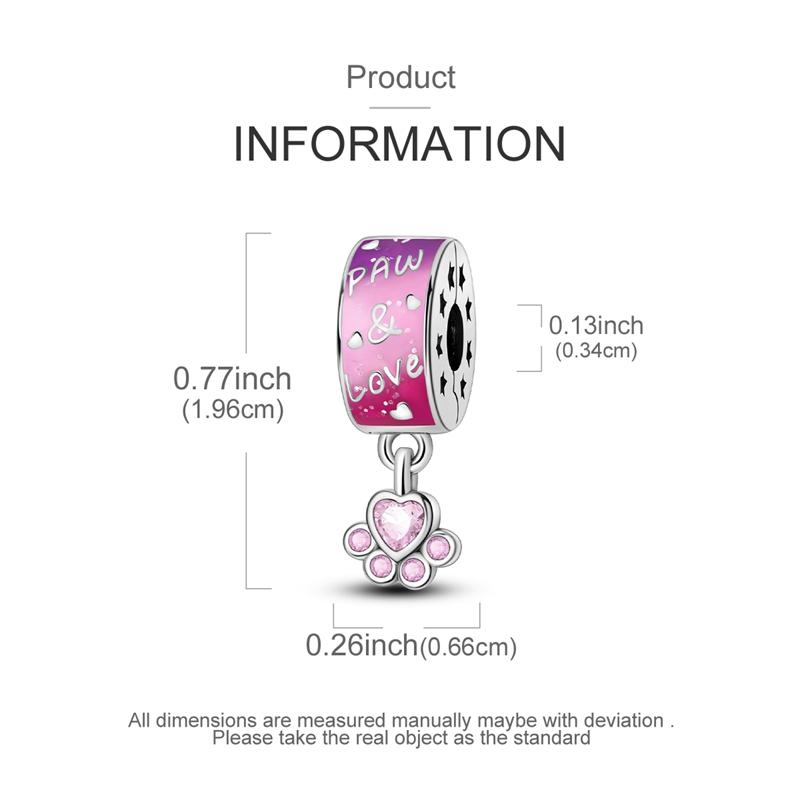 Original Charms Beads Copper Clip Charms Zircon Silicone Spacer Beads Fit Original Bracelet Diy Charm Women Jewelry