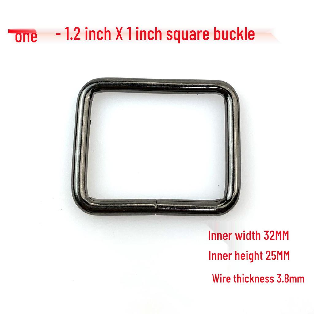 3.8MM Thick Iron Square Ring Buckle for Luggage and Webbing Adjustment