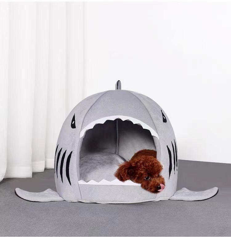 All-Season Cat & Dog Nest: Semi-Closed, Washable, Winter-Warm Pet Bed