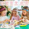 Non-Toxic 383Pcs Holiday Airplane Building Blocks Dream Pink Plane Model Bricks Creative Desktop Deco Educational Diy Toys For Kids Gifts