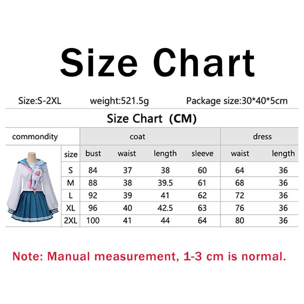 Dorothy Cosplay Costume Set Jk Uniform Anime Game Character Cos Outfit Cute Rabbit Heart-print Shirt And Pleated Skirt Suit