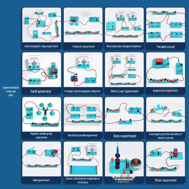 Electromagnetism Physics Experiment Kit for 9th Grade: Complete Set, Junior High School - Renjiao, Jiaoke, Zhejiang Education Versions