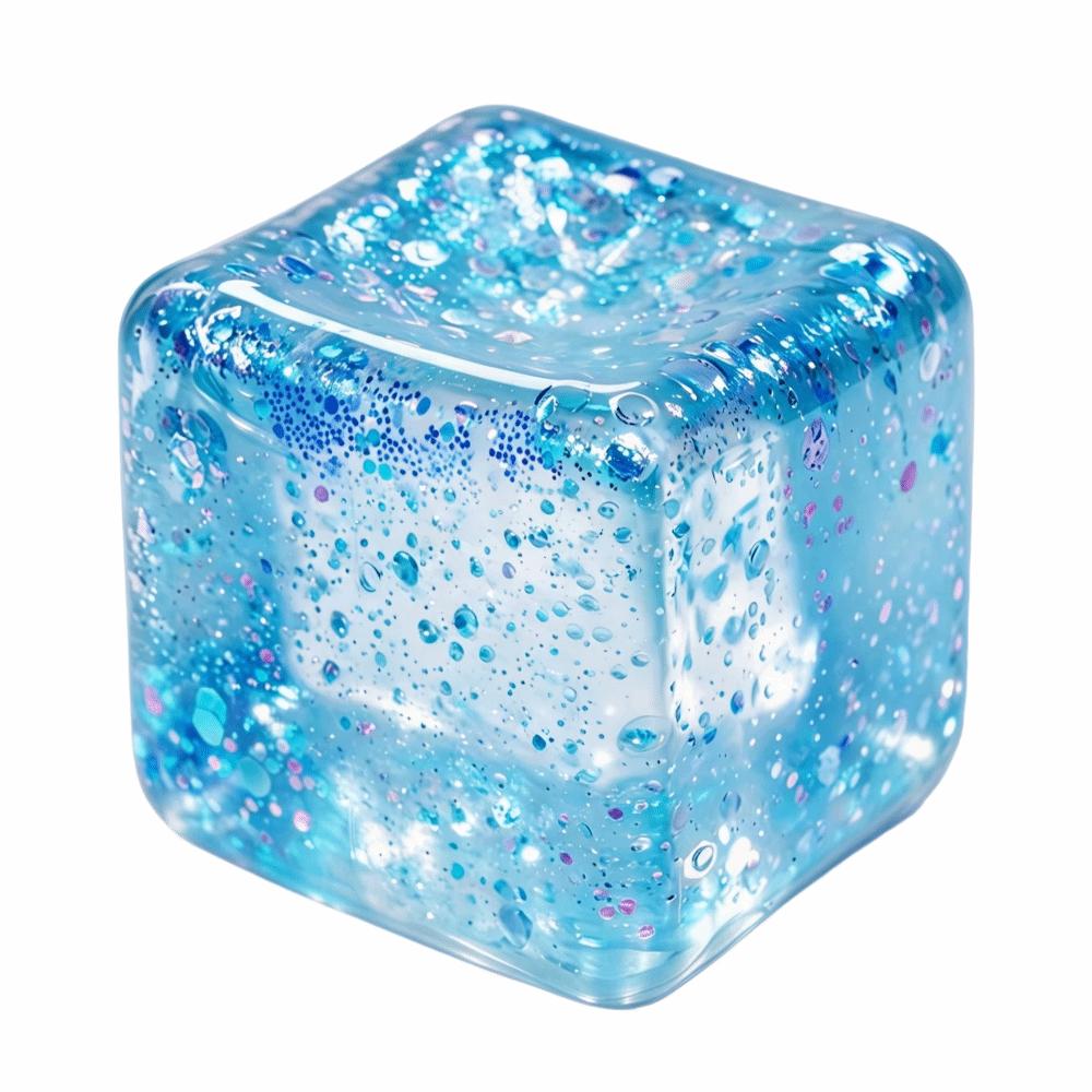 Slow Rebound Ice Cube Squishy Toy Glitter Cube Fidget Toy Cube Squeeze Toy  Birthday Party Favor