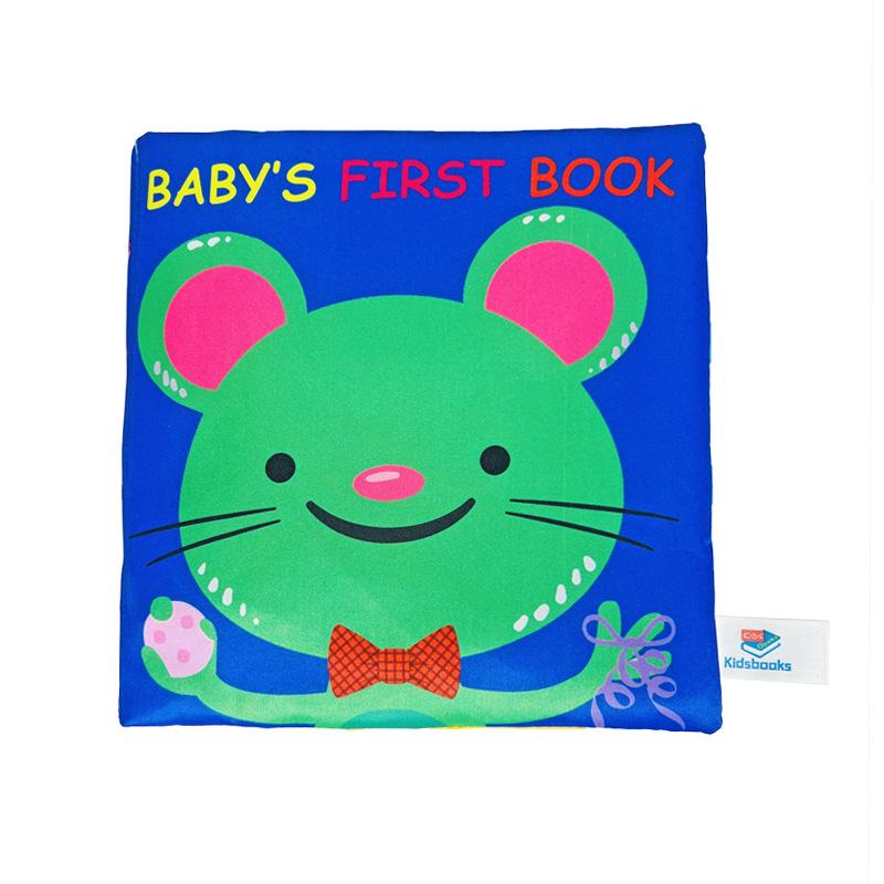 Multifunctional Tear-Proof Cloth Book: Educational Baby Rattle & Enlightenment Toy