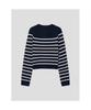 8Seconds Striped Crop Cardigan Navy