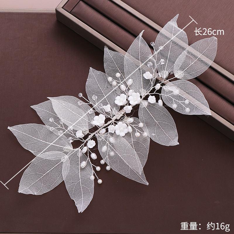 

Новые свадебные украшения на голову Цветочная повязка на голову в виде листа Свадебные аксессуары для волос Жемчужная тиара Украшения из листьев Женские аксессуары Подарок