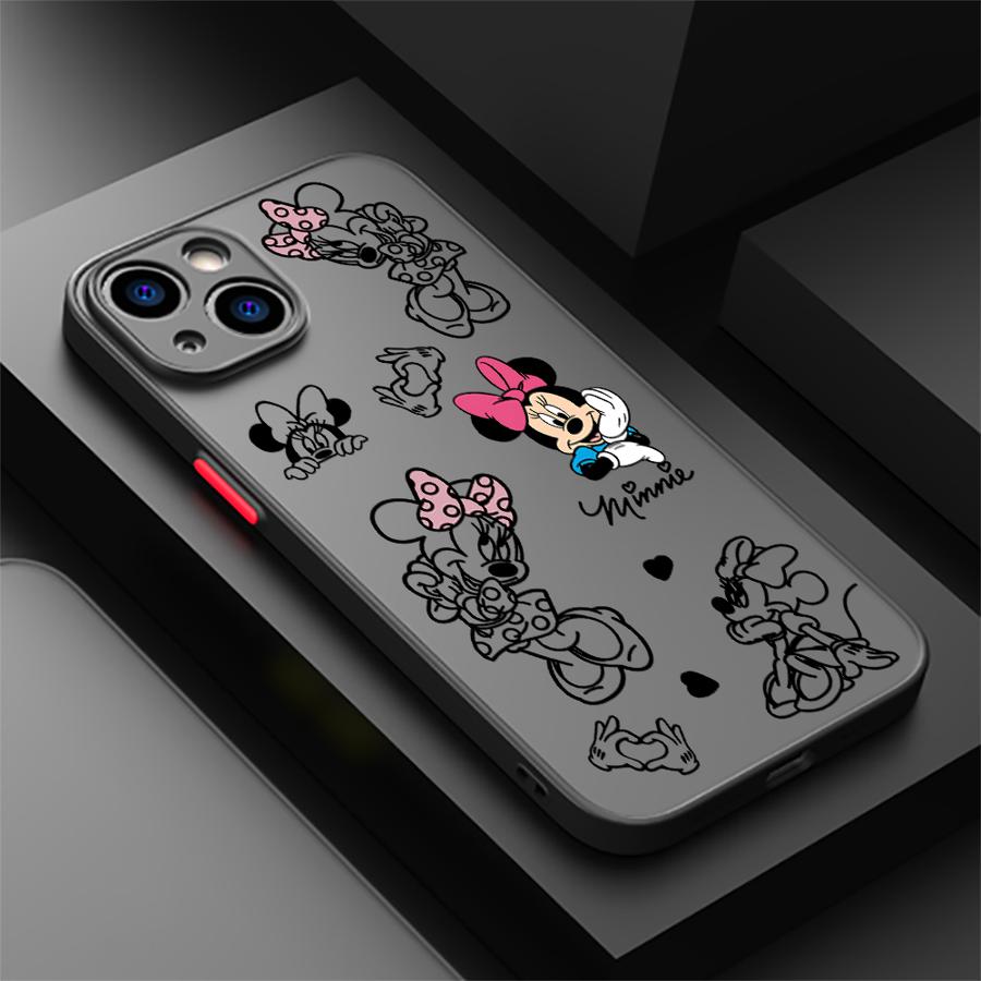 Back Phone Cover Case for iPhone 17 Pro Max 11 12 16 Plus 17e Air 7 8 SE 15 14 13 Mini XS XR Cute Mickey And Minnie