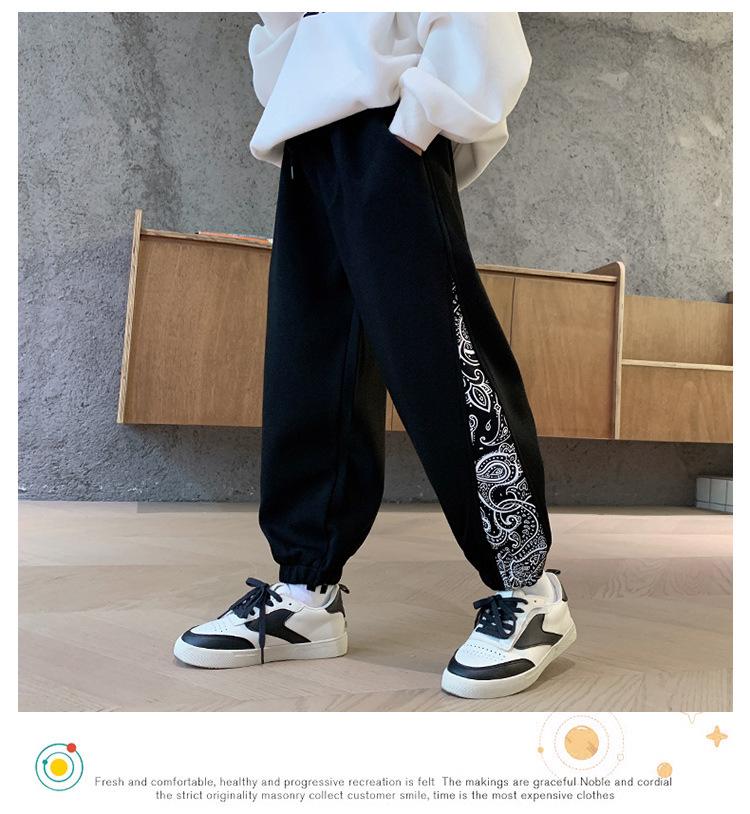 Boys' Fleece One-Piece Pants: Winter 2024 Thickened Casual Sweatpants for Big Kids