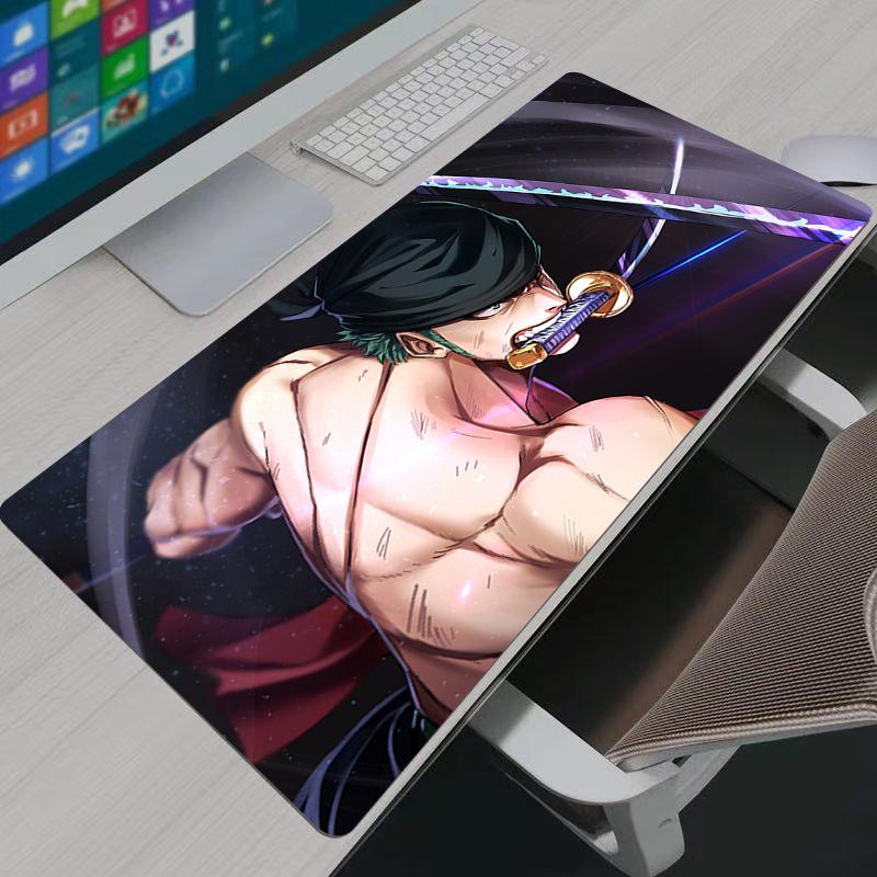 Gaming Mouse Pads Gamer Home Computer HD Mousepad XXL One Piece Zoro Keyboard Pad Carpet Non-Slip Office Cool Mouse Mats