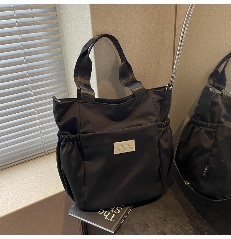 

Новая водонепроницаемая сумка через плечо женская легкая нейлоновая сумка-рюкзак через плечо маленькая женская сумка свежего цвета чёрный