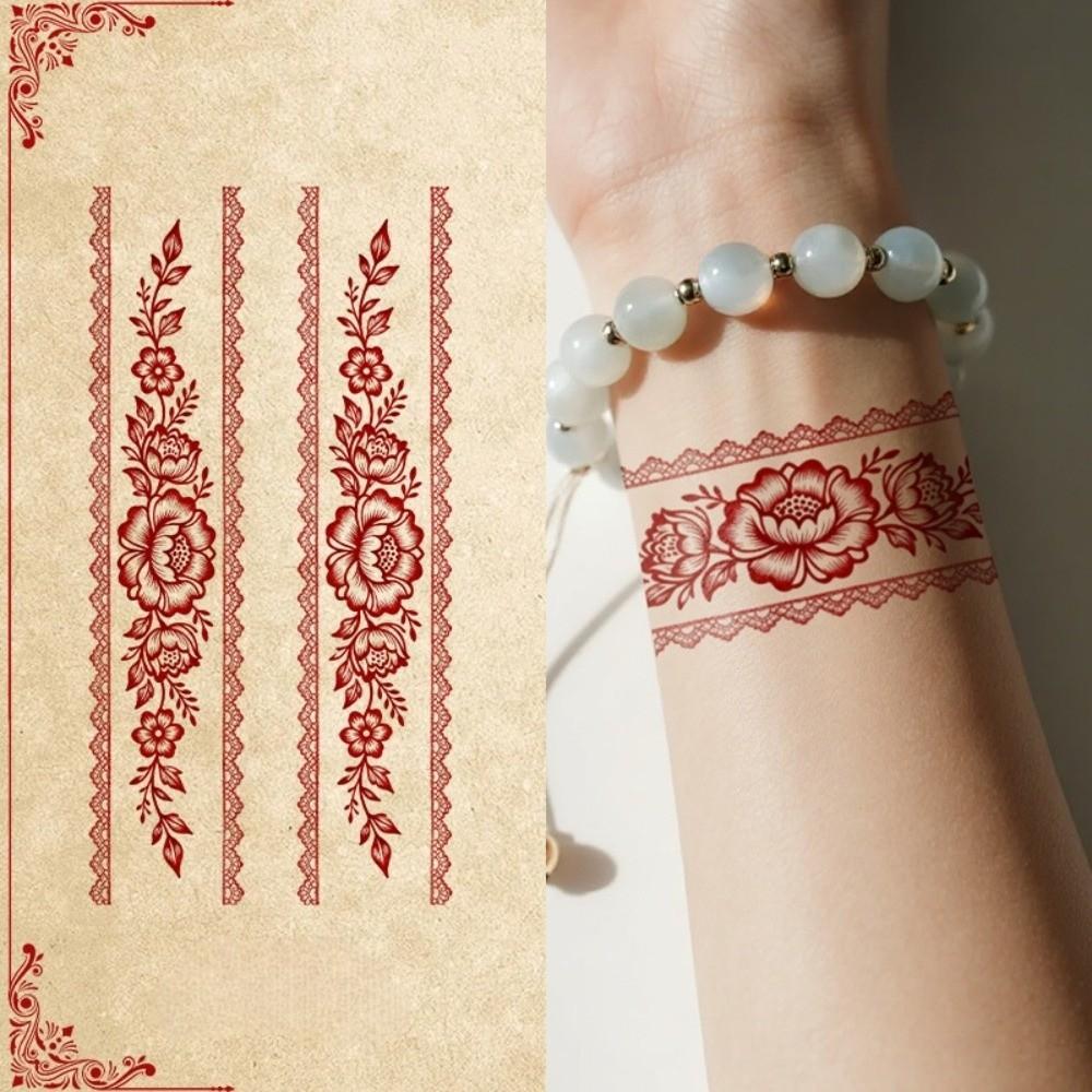 Indie Mehndi Květina Henna Dočasné Tetování Falešná Body Art Nálepka Ženy/Dáma/Dívka