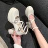 Modne Kryształowe Buty na Wysokim Obcasie Słodkie Eleganckie Buty Mary Jane Kobiety 2024 Nowa Wiosna Seksowne Czółenka na Imprezę do Sukienki Damskie Płytkie Buty Lolita