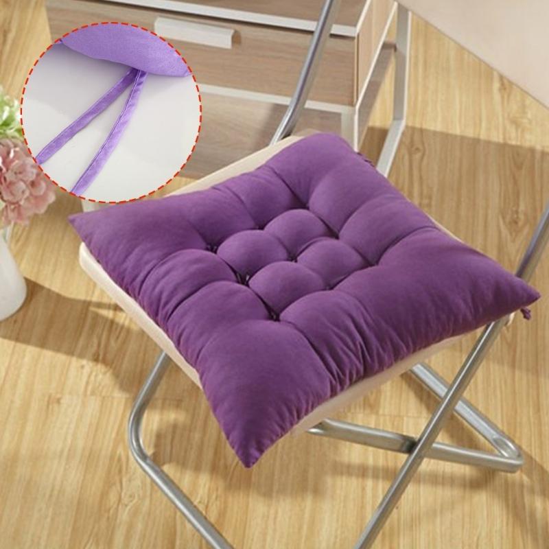 Thickened Dining Chair Seat Pad 46x46cm Slip Proof Chair Cushion for Kitchen Garden Office Multi Color
