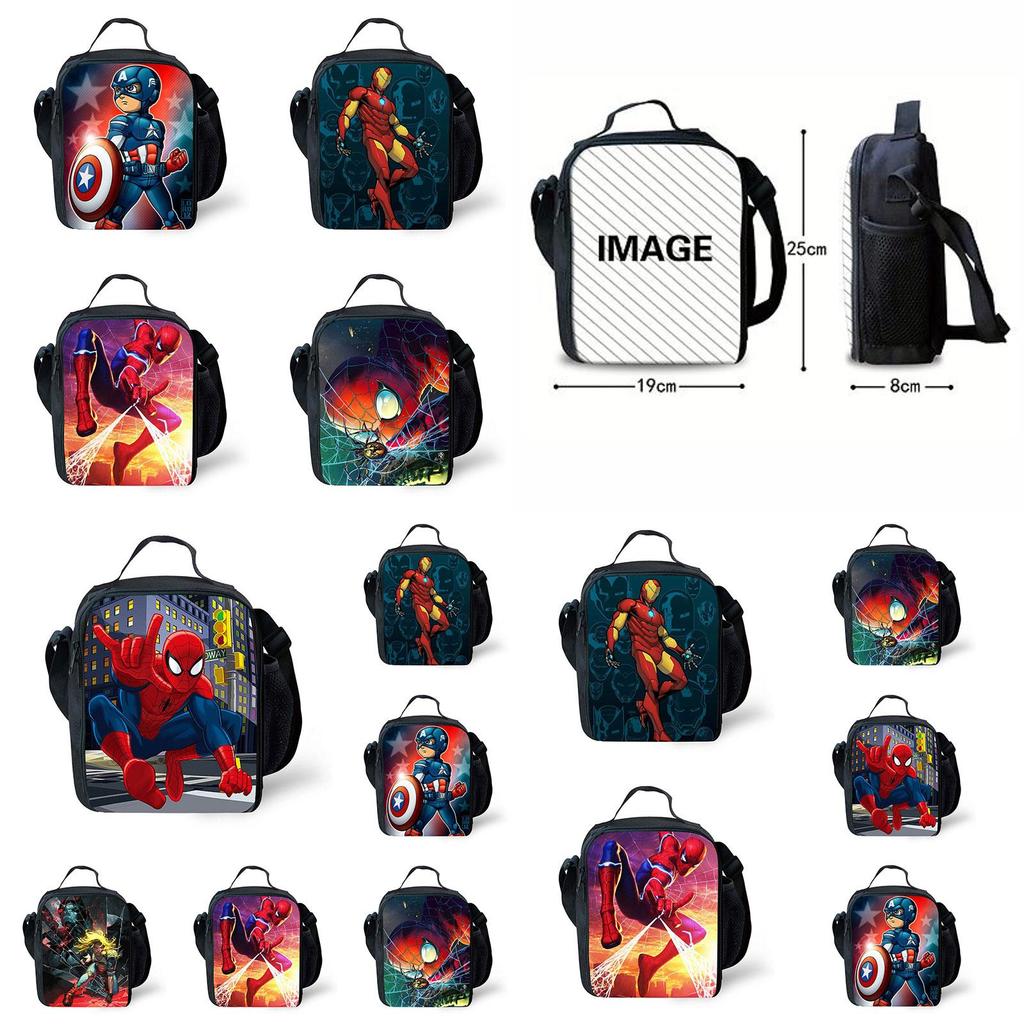 Spiderman Lithe 3d Printing Insulated Lunch Bag With Large Capacity For Kids
