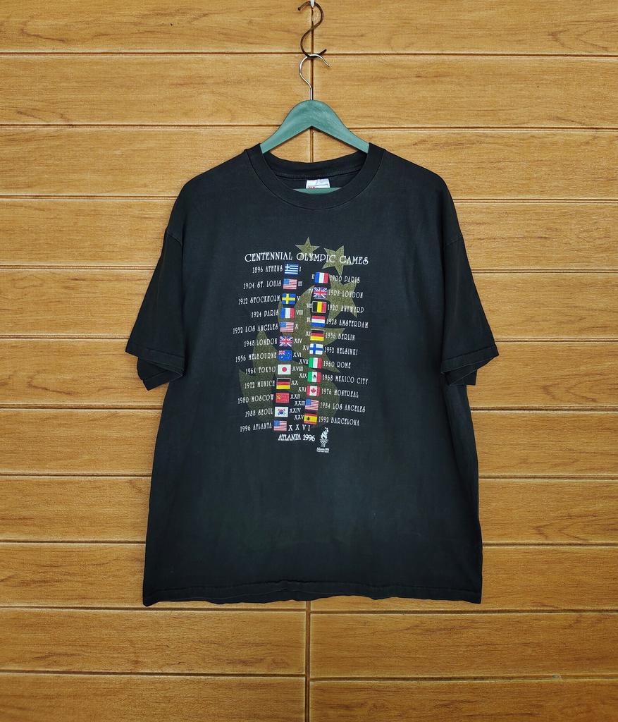 Vintage 90s Atlanta Olympic T-Shirt, Centennial Games, Size XL