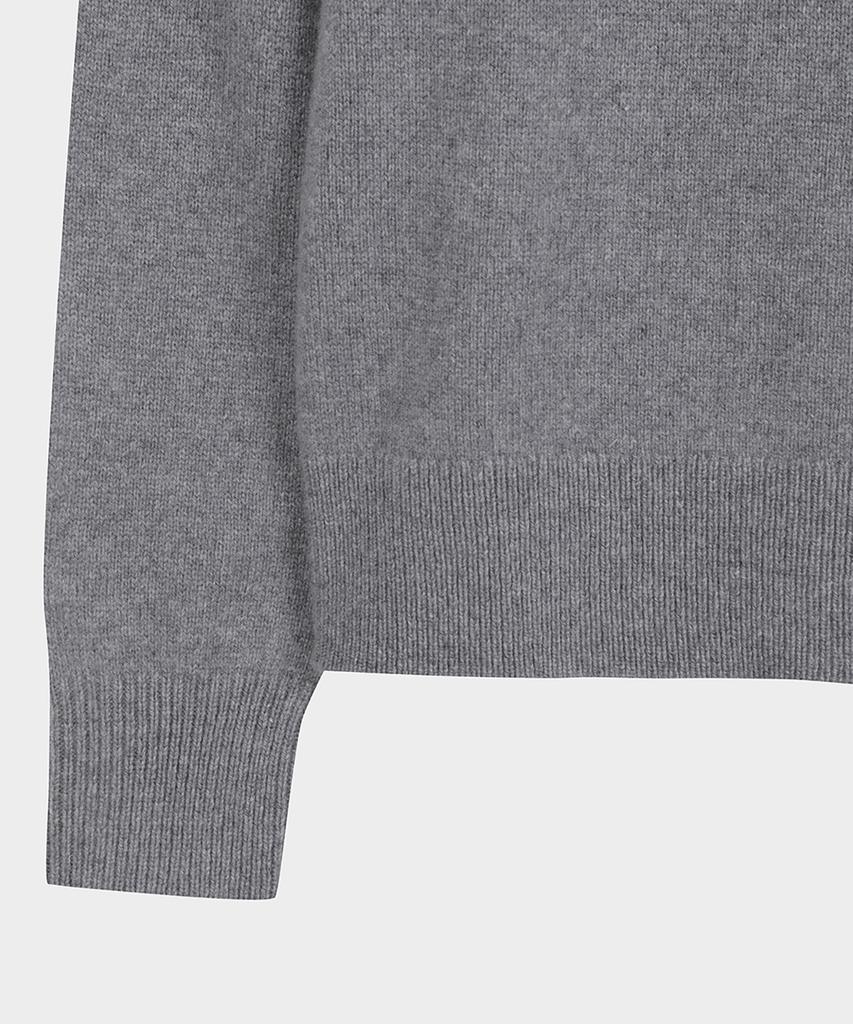 BROOKS BROTHERS Merino Wool Cashmere Beaded Logo Sweater (Charcoal) (Bbwrwm3684Vew)