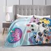 Warm Soft Blanket Camping Littlest Pet Shop Throw Blanket  Flannel Bedspread For Outdoor Novelty Sofa Bed Cover