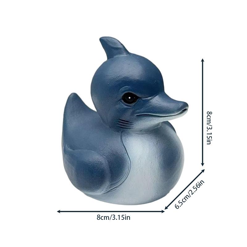 Funny Sea Creature Duck Figurine Resin Cartoon Octopus Turtle Shark Seal Statue Ocean Style Home Decoration Desktop Ornament