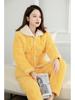 Women's Coral Fleece Flannel Pajamas: Warm, Thick, Quilted, Autumn/Winter Home Wear. Luxurious, Can Be Worn Outside.