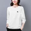 Jin large size Korean version of the new autumn long-sleeved t-shirt for women's loose and thin belly-covering bottoming top
