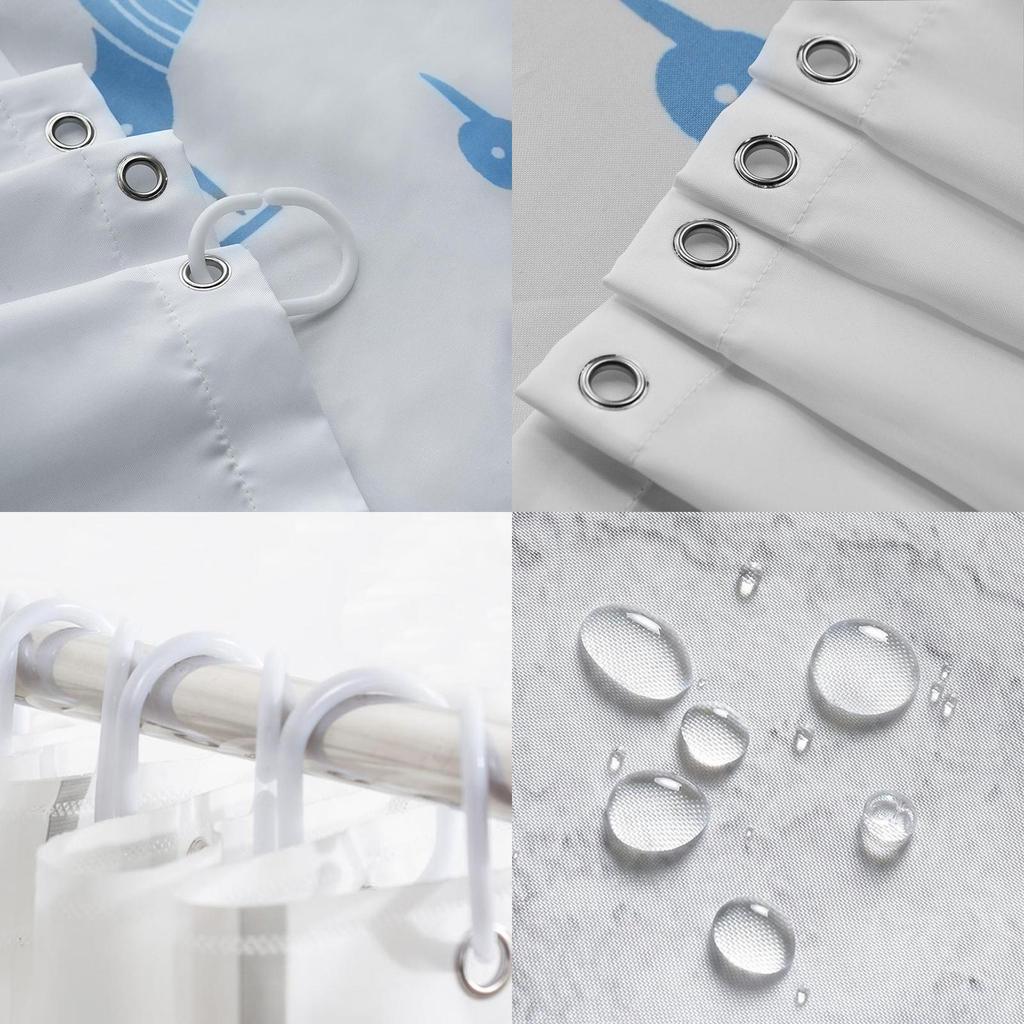 Polyester Shower Curtain With Custom Logo And Pattern For Bathroom Decor