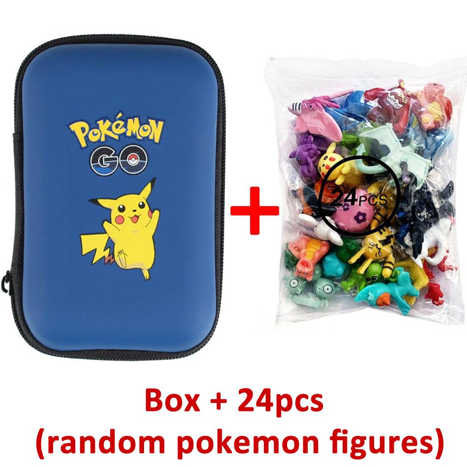 24pcs/Bag Set Game Character Figures Toy 2-3cm Bulk Anime Small Pocket Monster Mini Doll Lot Pikachu Figurine Birthday Gift