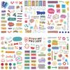 8 Hand-Drawn Watercolor Doodle Stickers for Planner, Journal, and Phone Decoration
