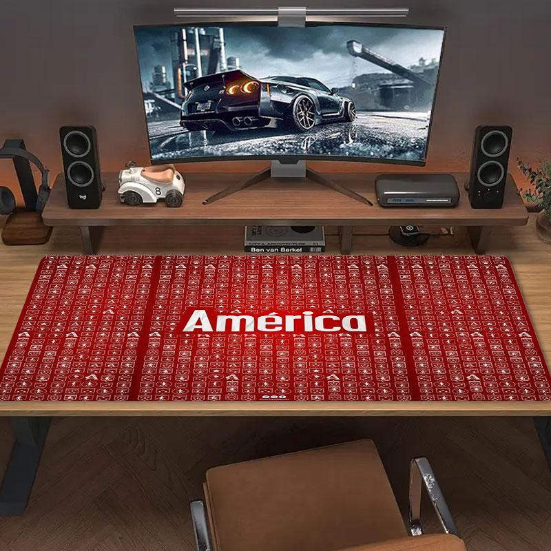 Arsenal F Großes Mauspad Große Gaming-Tischunterlage Rutschfest für Laptop Tablet Großes Mauspad XXL Matte Mini-PC-Spielmatte Mit verriegeltem Rand