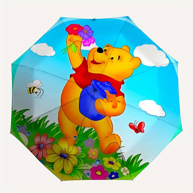 

1pc Winnie-the-Pooh Automatic Umbrella Durable Iron Frame & Plastic Handle, Sturdy Construction, Playful Design yy250821021