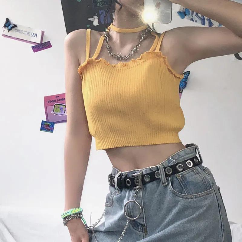 

French Pure Desire Bow Tie Thin Sweater Women s Summer New Slim Fit Short Top Onesize жовтий