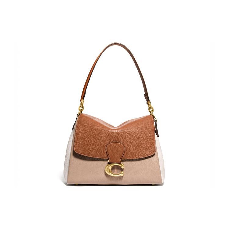 New COACH May Leather Flap Bag Crossbody Bag Shoulder Bag Women's Multicolor Vintage Khaki 4613-B4RGI