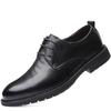 New Cowhide Men's Business Leather Shoes Formal Genuine Leather Mens Shoes Casual Breathable Wear-resistant Soft Shoes Snakes