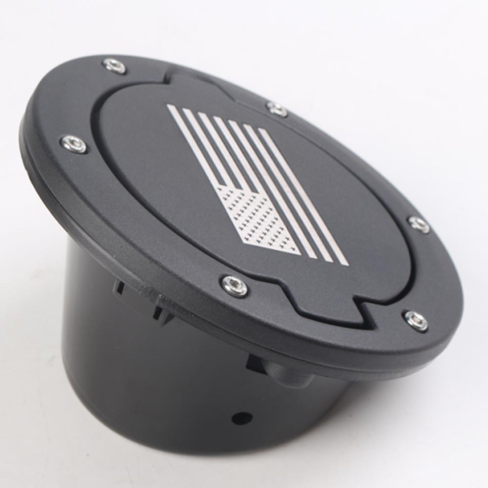 1 x Black Gas Tank Cap Filler Fuel Door Cover For Jeep Wrangler JK 2007 - 2017