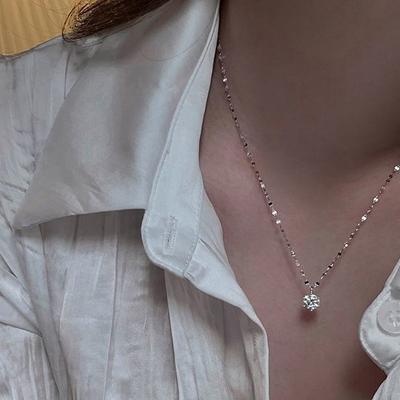Shiny Zircon Thin Line Simple Choker Necklace Women Jewelry Collana Bijoux