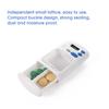 Portable Mini Pill Box Timer with LCD Digital Electric Alarm Medicine Pill Case 2 Grids White Color Two Drawers Divided