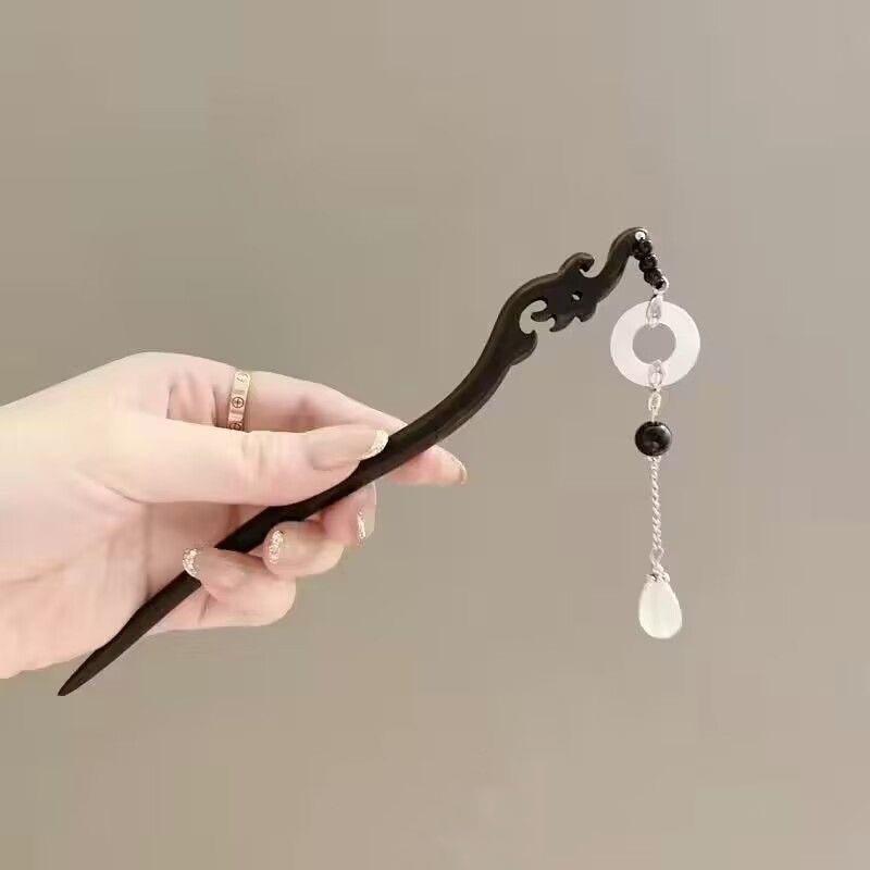 

Женская деревянная заколка для волос - Прическа в древнем стиле, Простой головной убор для ханьфу, Современная повседневная заколка для волос.