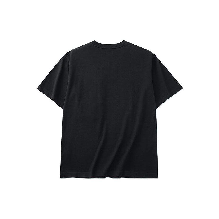 Anta Lifestyle Series Solid Color Pocket Round Neck Pullover Short Sleeve T-Shirt Men Tops Black 152228122-4