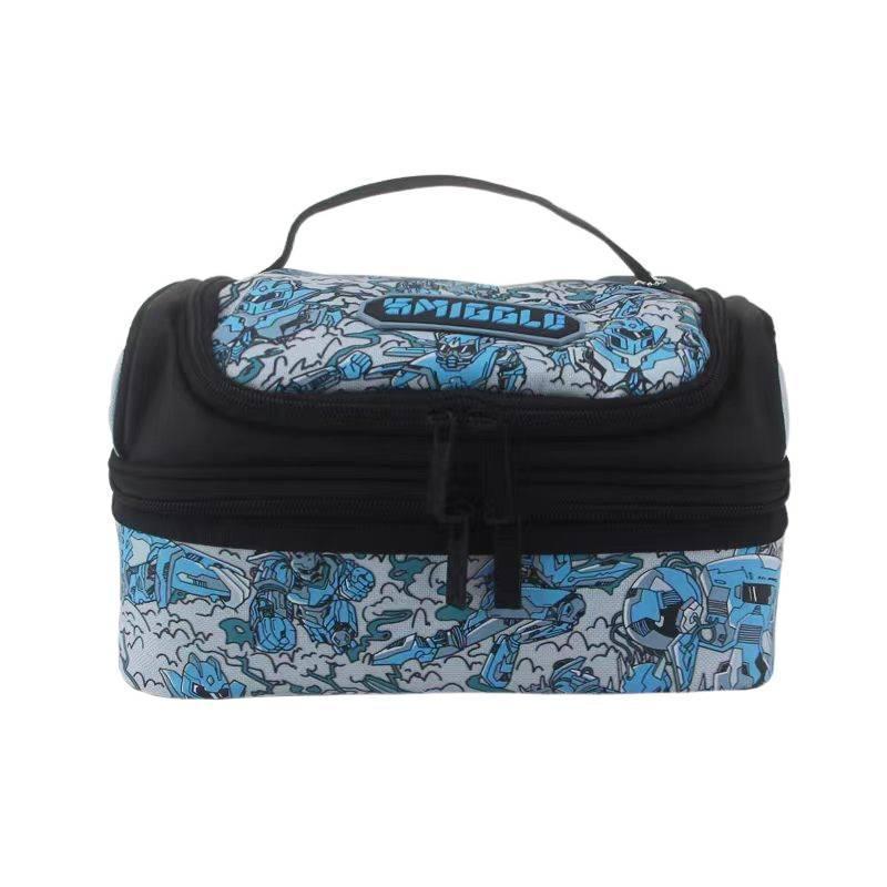 Kids Insulated Lunch Bag School - Double Layer Waterproof Canvas Tote With Handle Large Capacity Leakproof Student Lunchbox