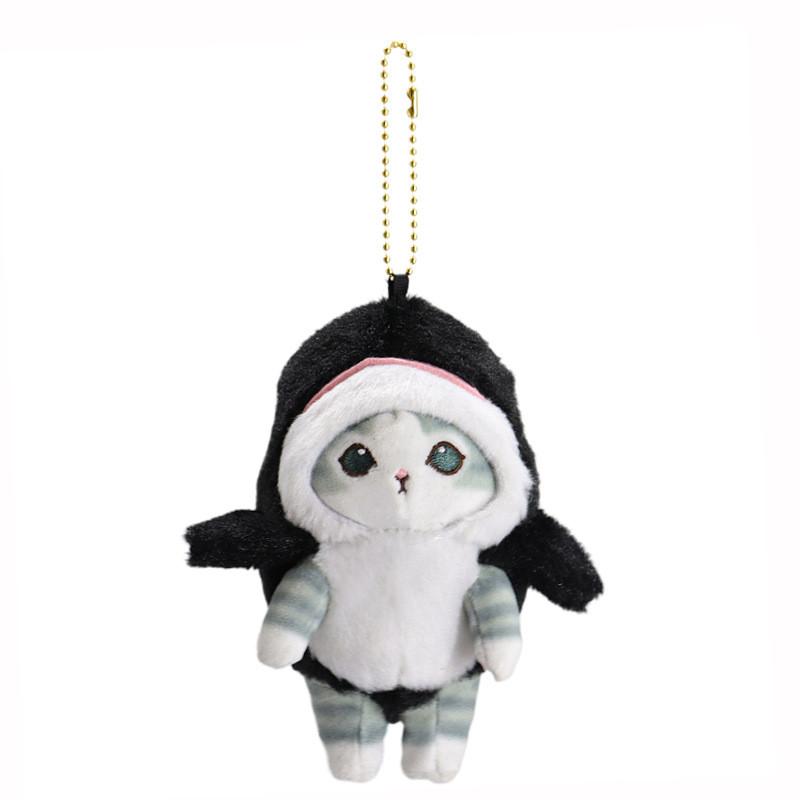 Adorable Plush Cat Keychain Cute Standing Cat Stuffed Animal Charm