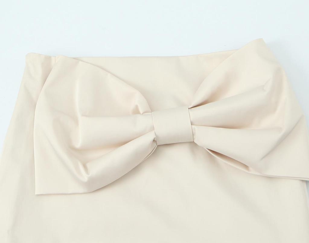 European and American Women's High Waist Bow Short Skirt